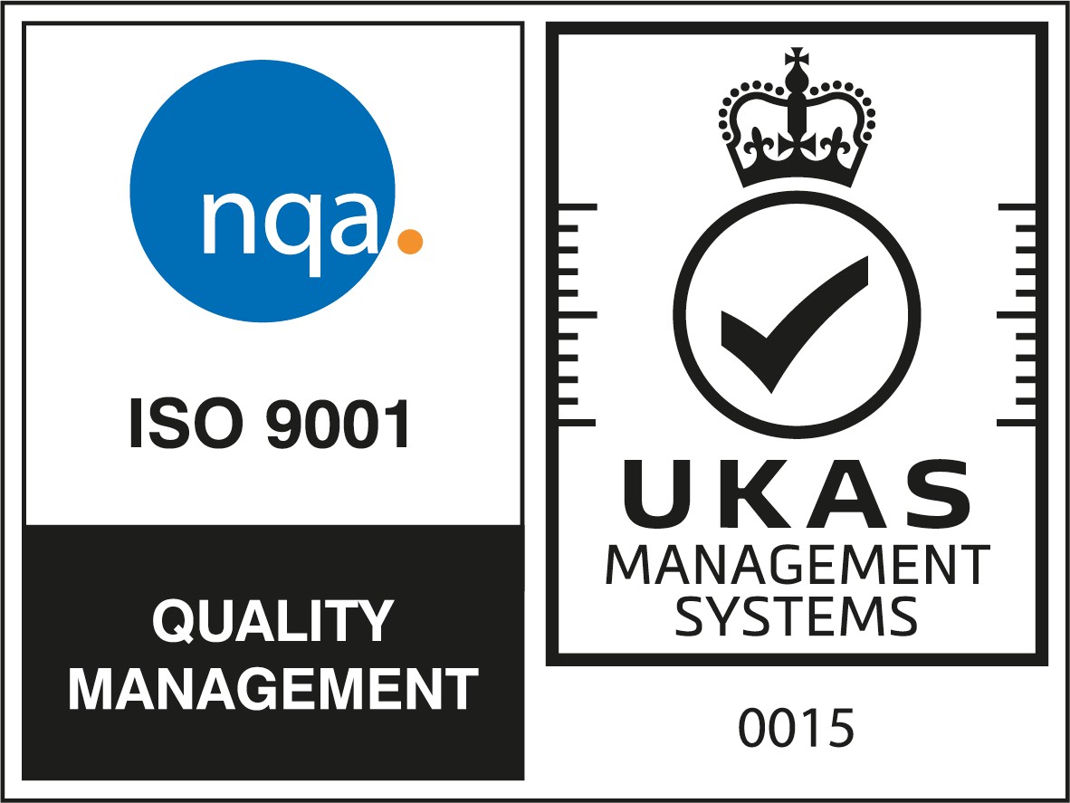 Certificación ISO 9001:2015 emitida por NQA con acreditación UKAS — Proyectos ICC